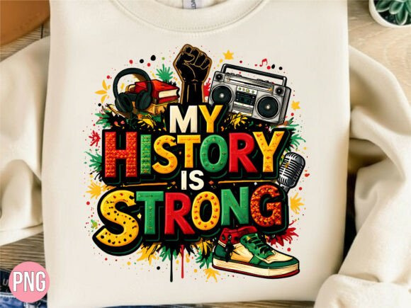 Black History Month Strong Melanin PNG