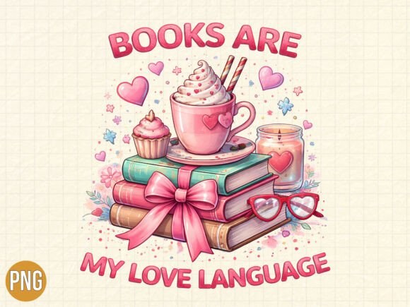 Books Are My Love Language PNG