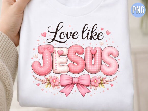 Creating Meaningful Faith-Based Designs with Christian Love Like Jesus Bow Retro PNG