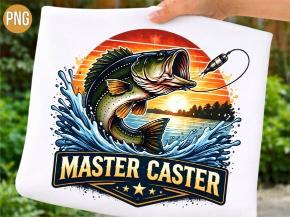 Evaluating the Master Caster Sunset Fishing T-shirt PNG for Digital and Print Projects