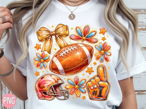Glitter Bow & Football PNG Guide
