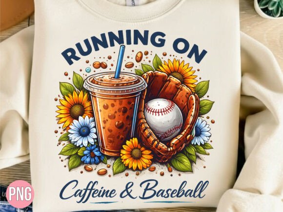 Integrating the Running on Caffeine Baseball Glove PNG into Your Creative Workflow