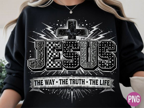 Jesus Cross Lightning Christian Tee Design