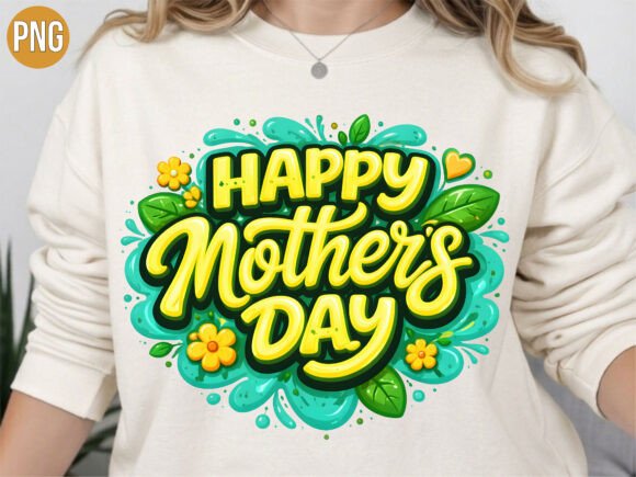 Maximizing Your Designs with the Happy Mother Day Teal Floral T-shirt PNG