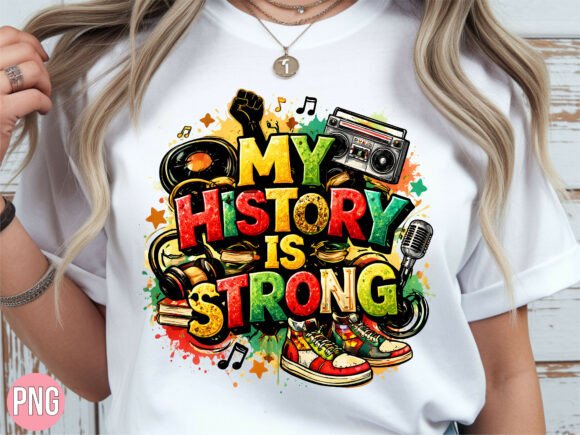 Retro Black History Music Tee Design